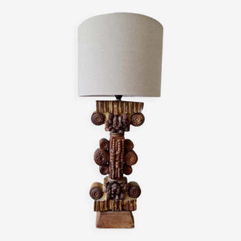 Vintage design ceramic table lamp Bernard Rooke 70s
