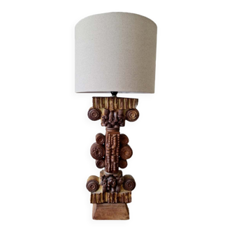 Lampe de table vintage design en céramique Bernard Rooke 70s