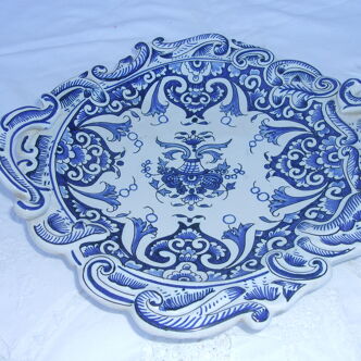 Assiette decoree Faience Rouen