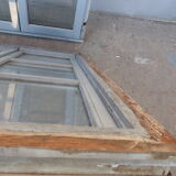 L 106 x H 138 cm old wooden window