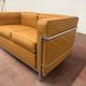 Original Cassina 2-seater Le Corbusier LC2 Cognac Camel leather IN NEW CONDITION!!