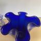 Trio of vintage blown glass handkerchief vases