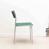 Chaise Martin Visser vert et chrome