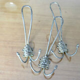 Series of 3 old hooks, coat rack, late nineteenth, early twentieth