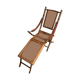 Chaise longue bois & cannage