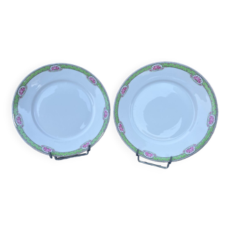 Paire  d’assiettes  plates porcelaine  de Limoges