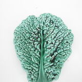 Ceramic dish Sarreguemines cabbage leaf