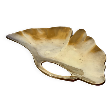 Brass ginkgo leaf empty pocket