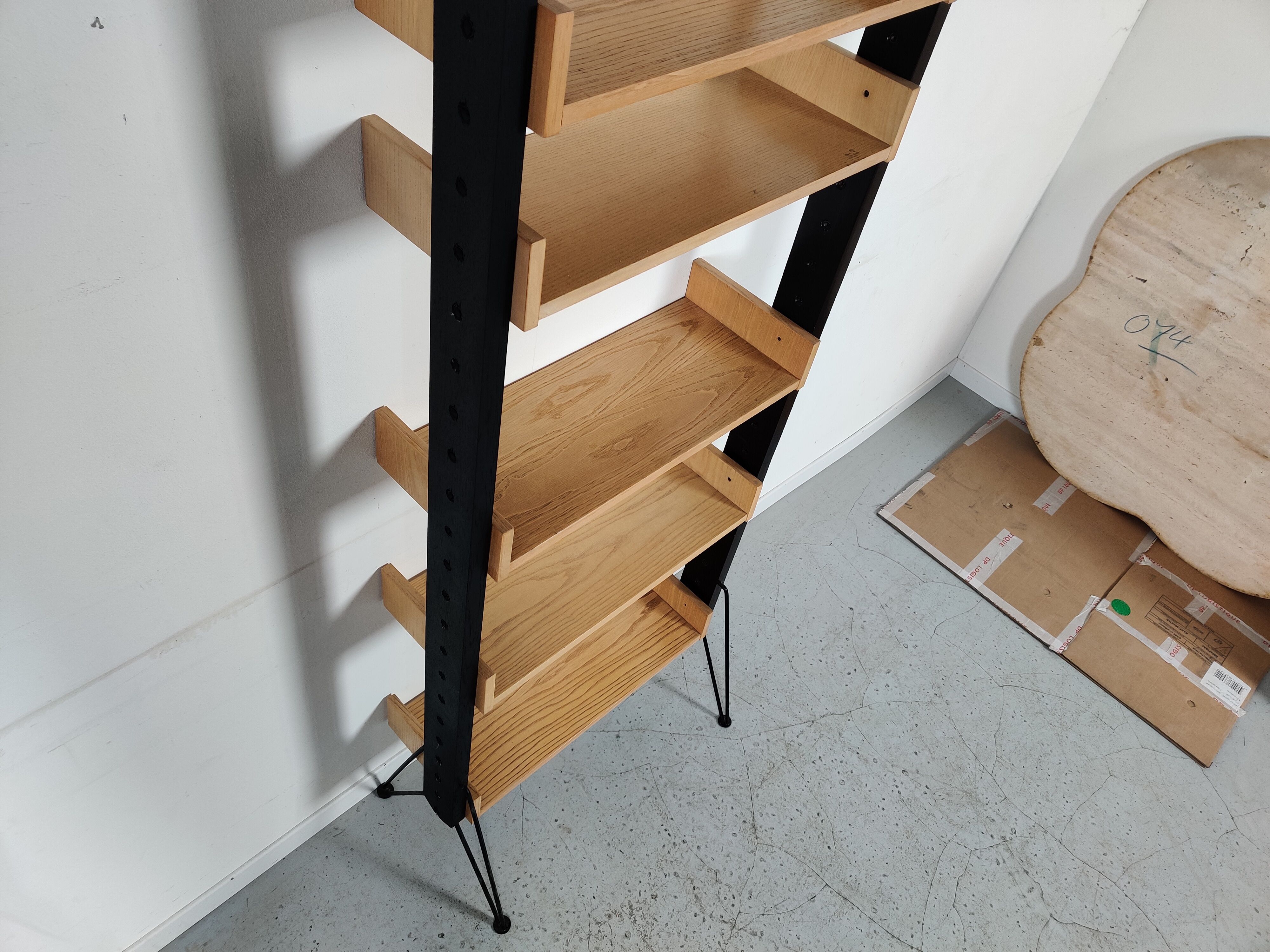 Scandinavian freestanding modular bookcase, 60s