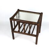 Rattan side table