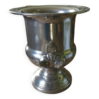Silver metal champagne bucket