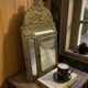 Wall cabinet / vintage mirror in gilded brass