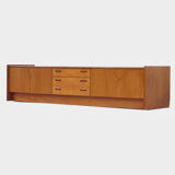 Lowboard with 3 drawers and 4 doors made of teak, 1960s