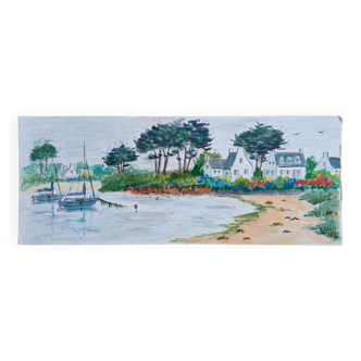 Aquarelle paysage marin