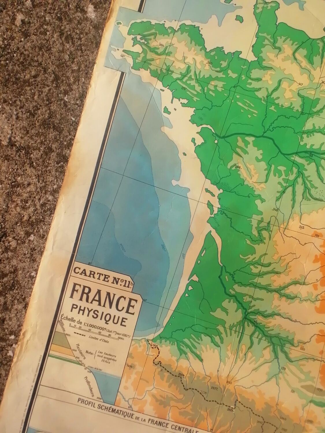 Old map of the France N°11 Hatier Kaeppelin.