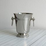 Small silver metal ice bucket