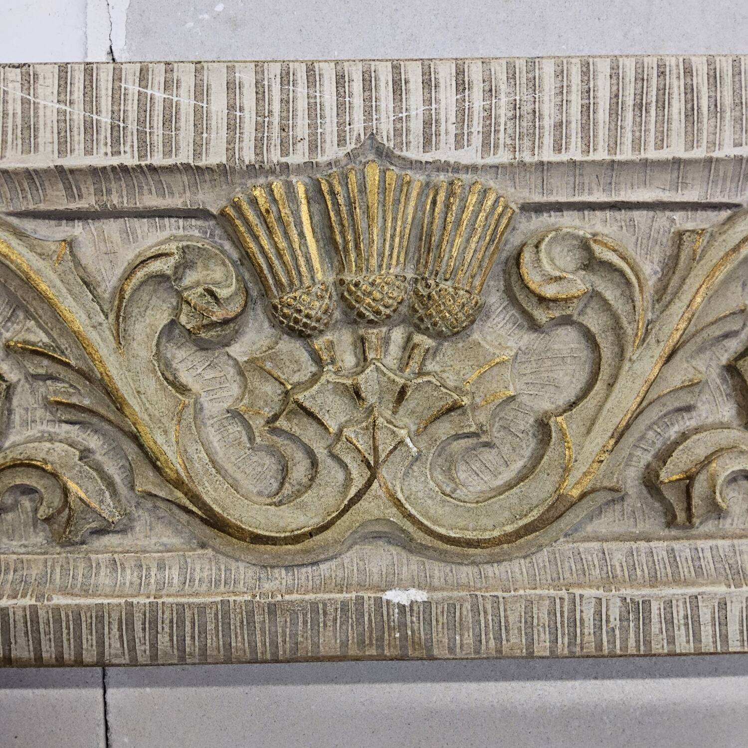 Neoclassical plaster fireplace with caryatids (nude women)