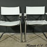 S33 Leather Armchairs, attributed to M. Stam for Fasem, Italy – 1970