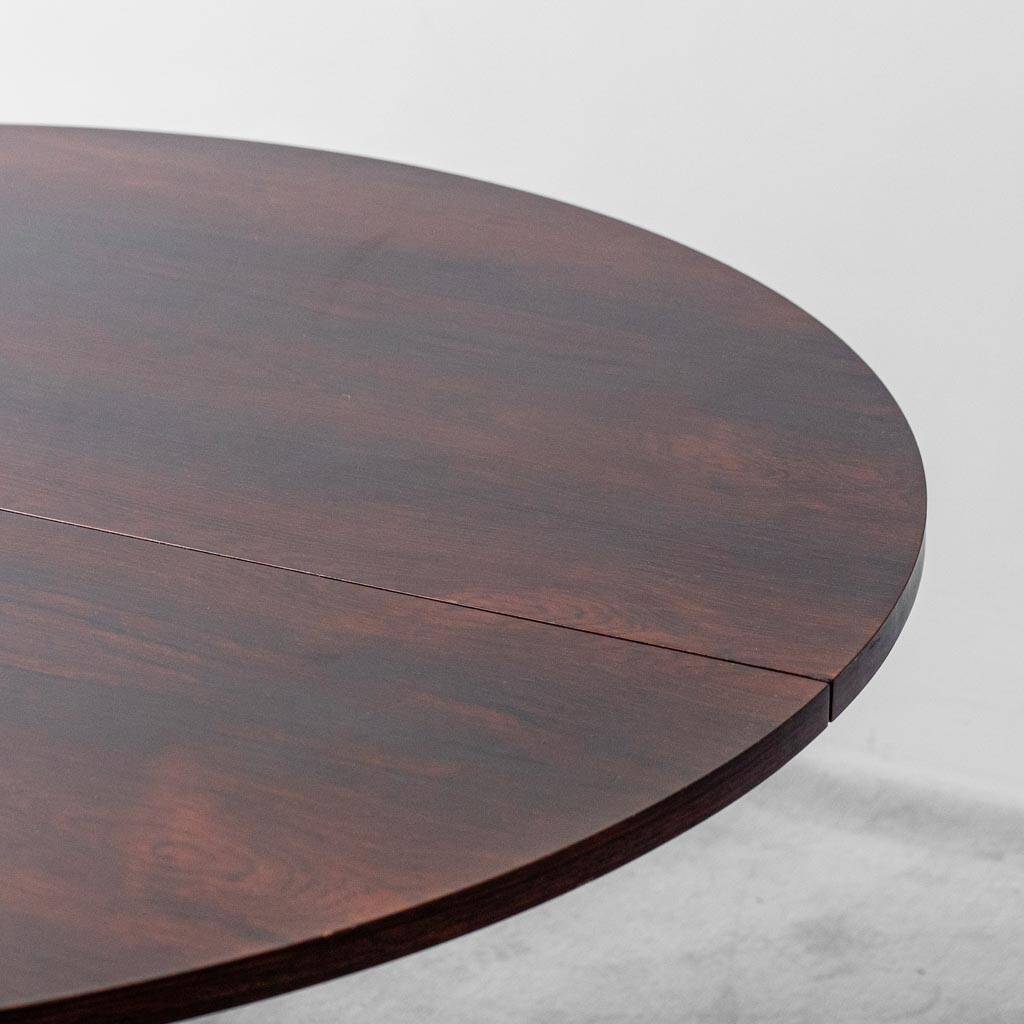 1960s vintage moderne antique table à rallonge en teck