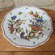 Very beautiful old plate decorated with Rouen, handmade by Geo Martel