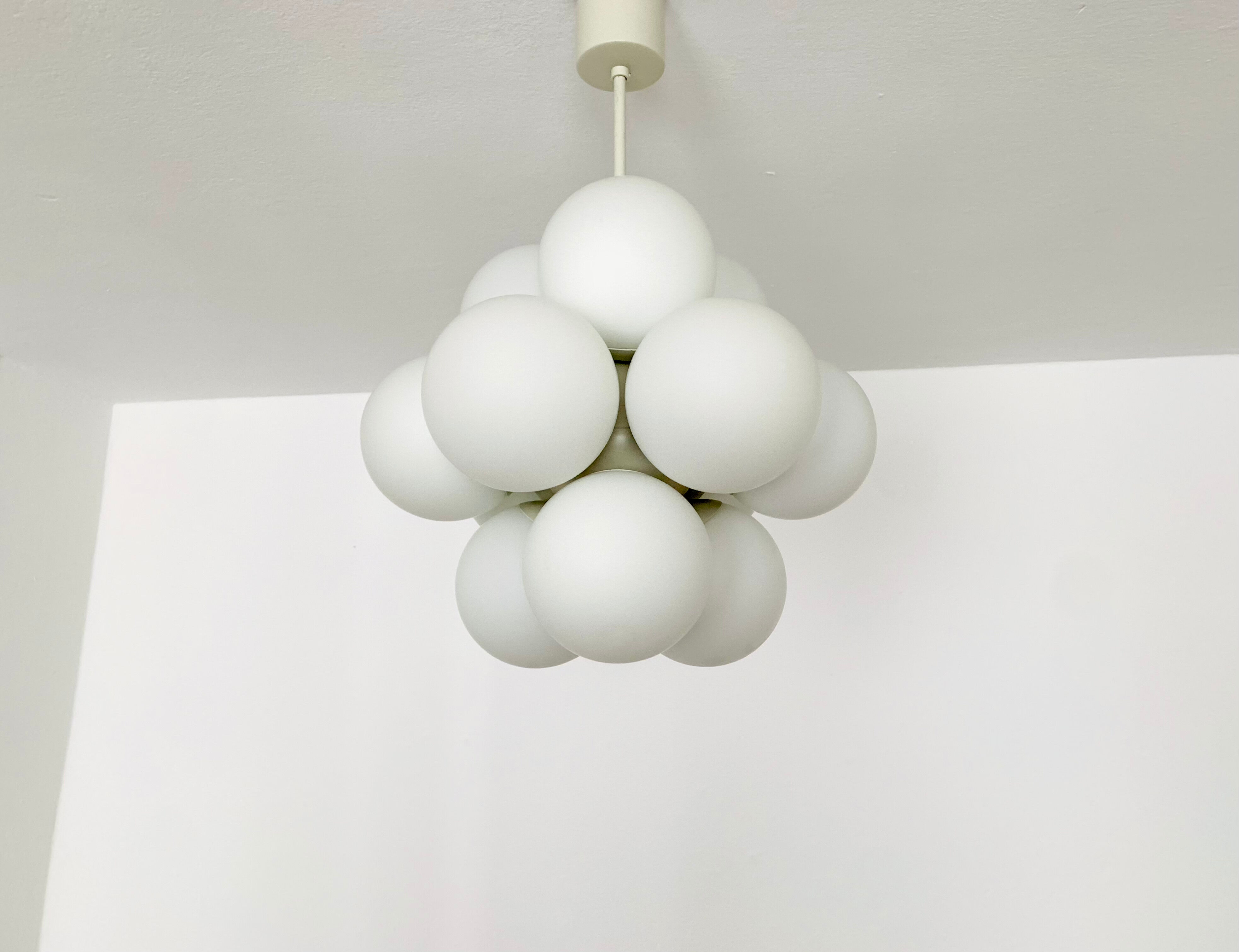 Opaline Sputnik Chandelier by Kaiser Leuchten