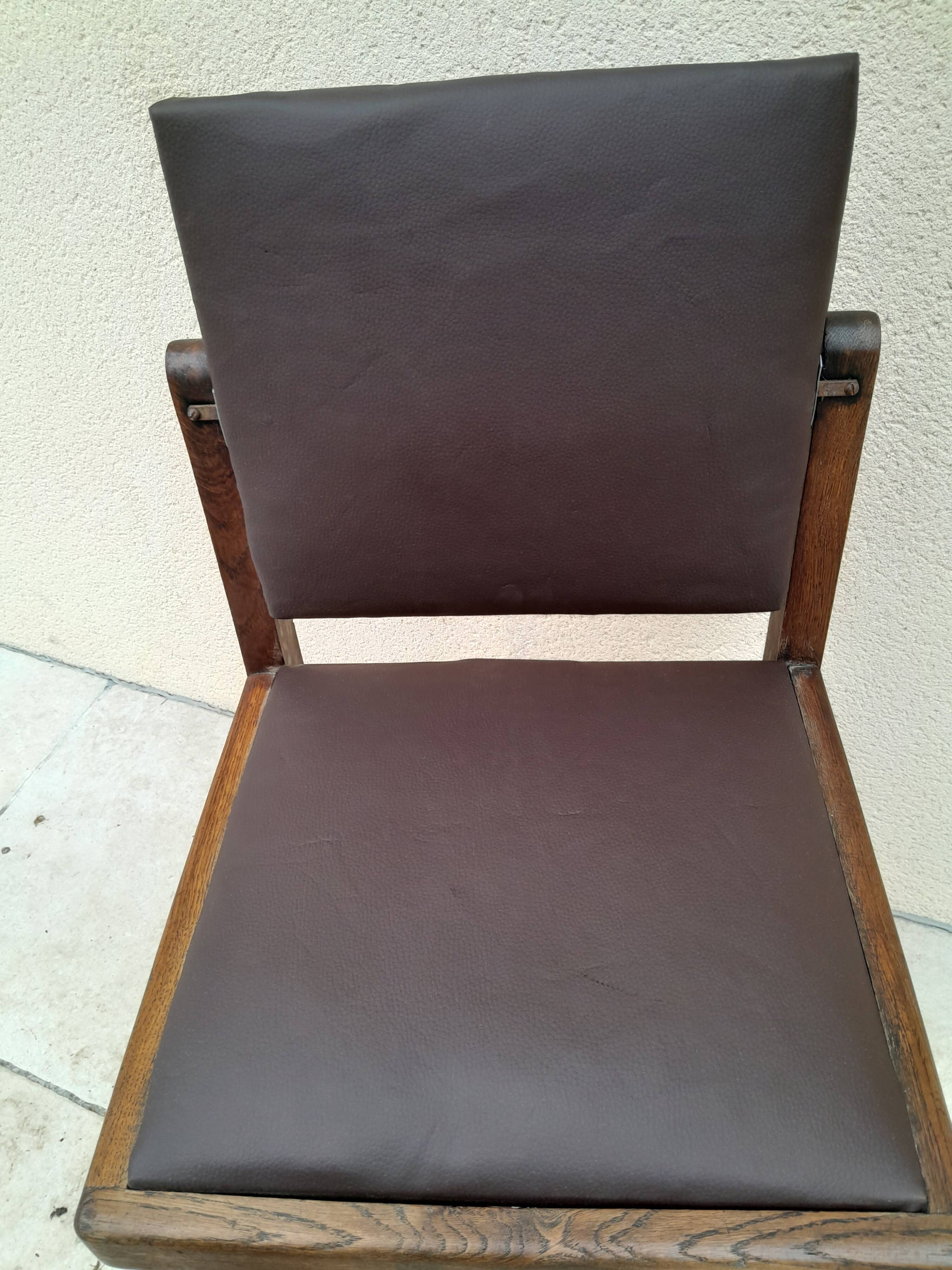 Ancienne chaise de bureau ou architecte tripode vintage