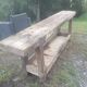 Old piece of furniture by trade, wooden carpenter's establishment