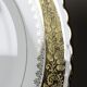 Set of 6 vintage flat plates ADP L Royal Limoges, gilded porcelain - 2