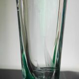 Etched glass vase with nautical theme from Strömbergshyttan, Sweden