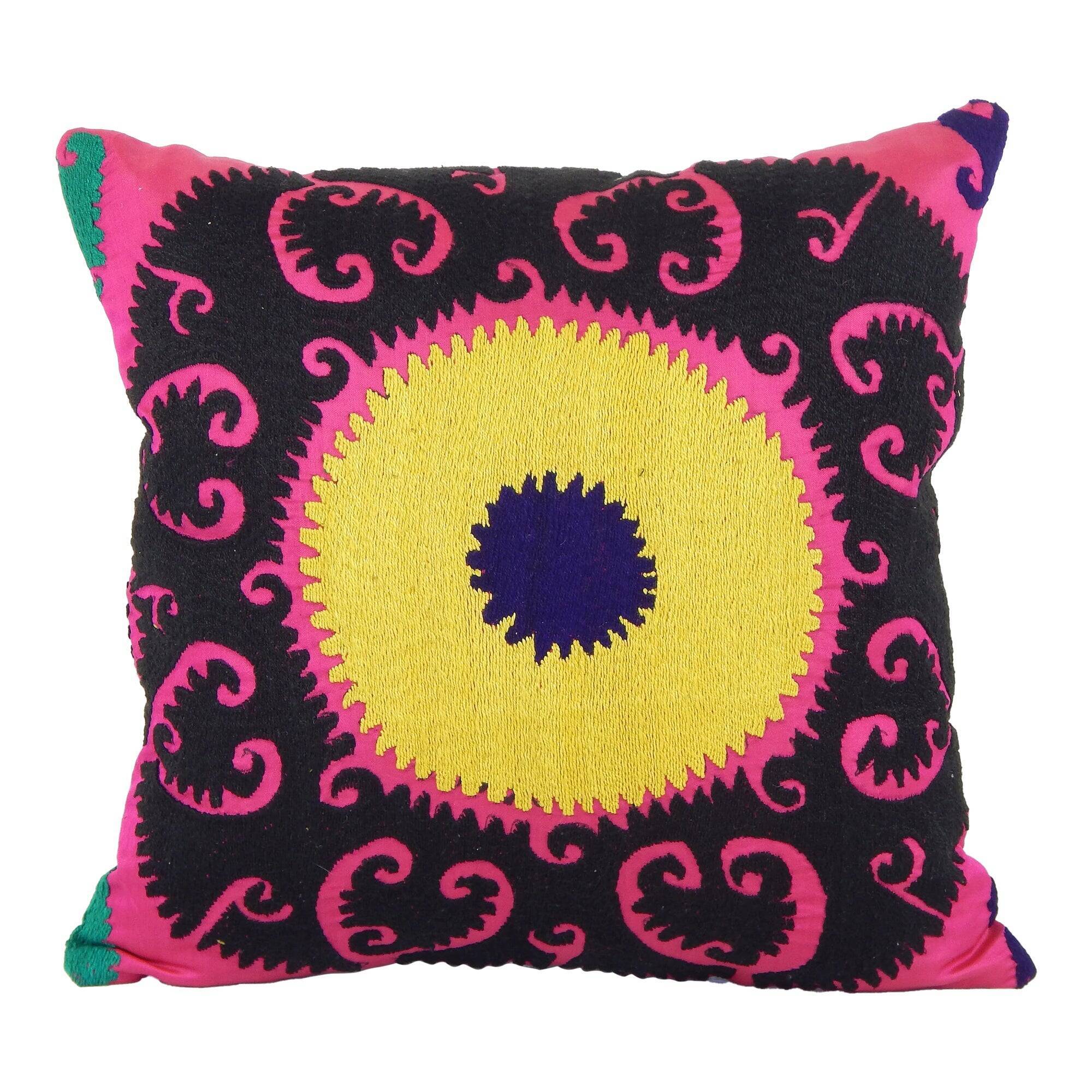 Vintage embroidered cushion cover 41x51 cm