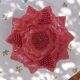 Vine leaf raspberry majolica centrepiece bowl