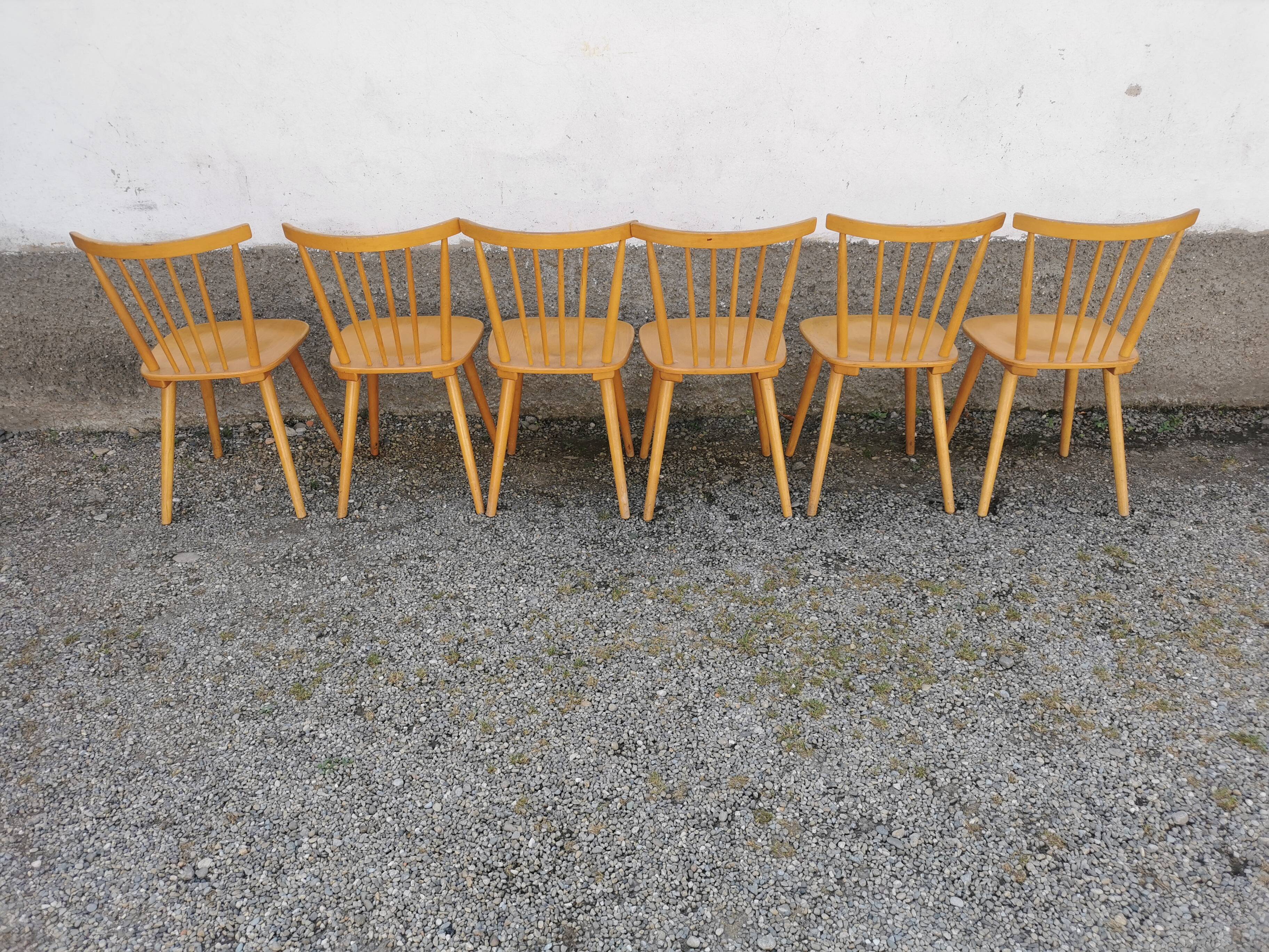Bistro chair year 50 60 lot of six