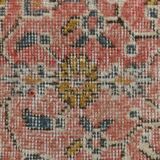 3x9 Vintage All-Over Floral Red Turkish Runner Rug, 92x286Cm