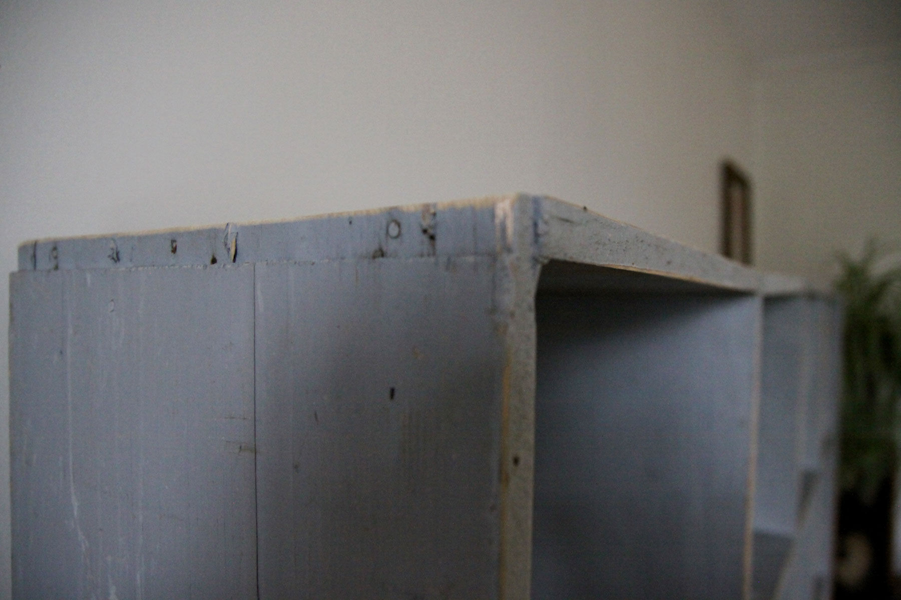 Bookcase locker vintage wooden shelf