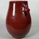 Large red porcelain vase "Ox Blood" - China Qing. 19th century