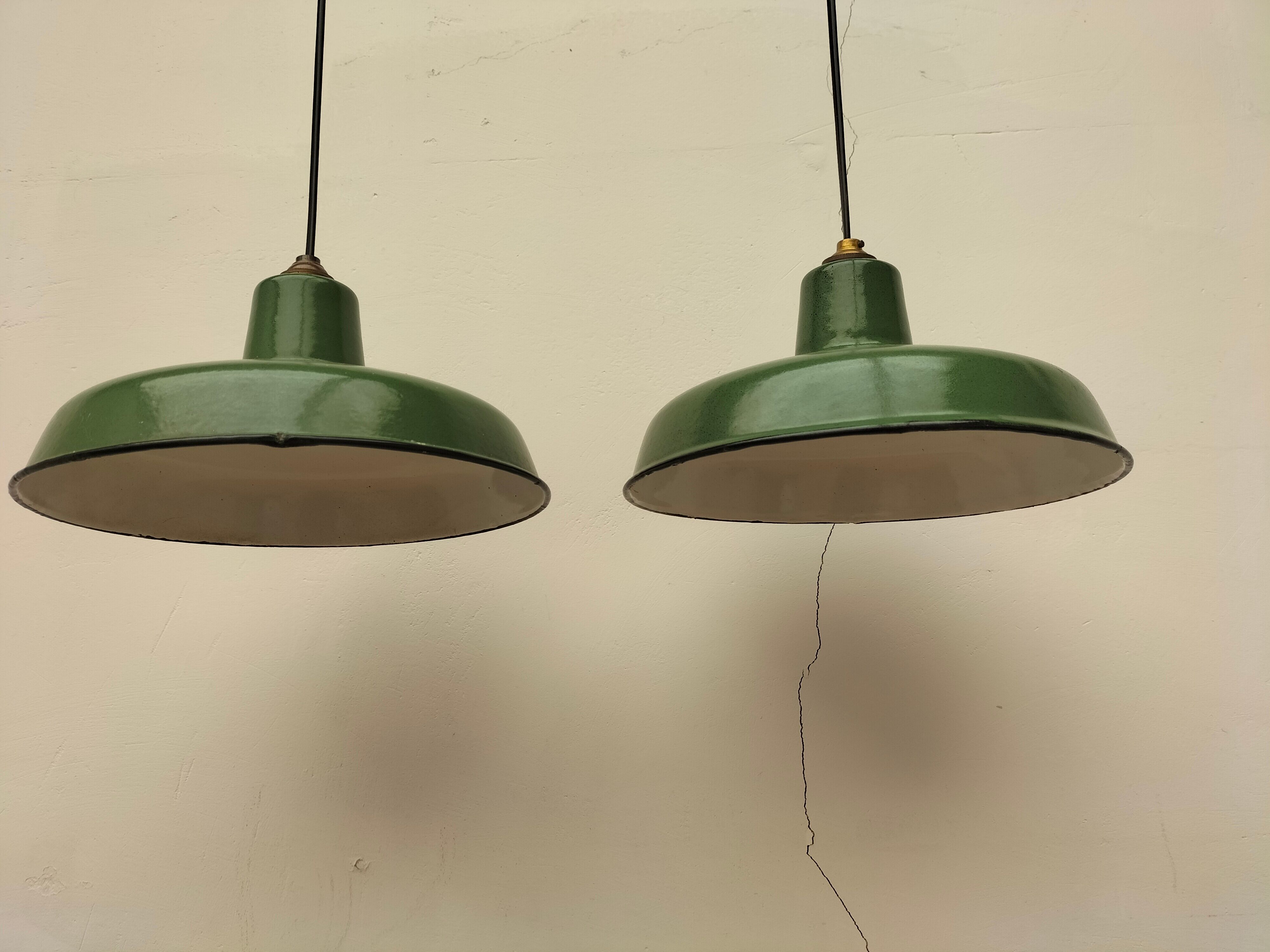 Pair of industrial lamps