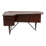 Rosewood Boomerang Desk by Peter Løvig Nielsen for Hedensted Møbelfabrik Denmark 1950s