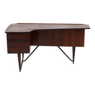 Bureau Boomerang en palissandre par Peter Løvig Nielsen pour Hedensted Møbelfabrik Danemark 1950