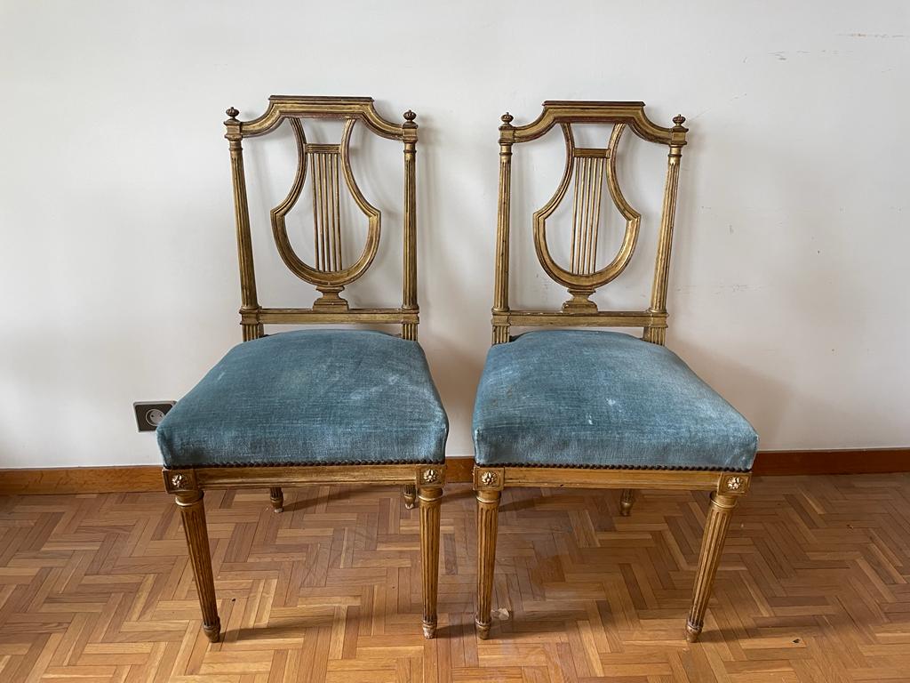 Pair of Louis XVI style chairs