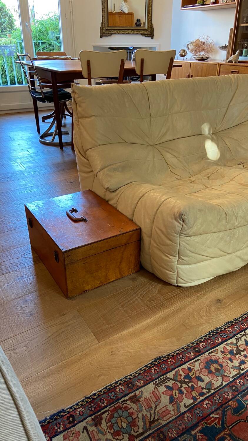 Vintage wooden toolbox chest