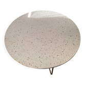Round coffee table in terrazzo