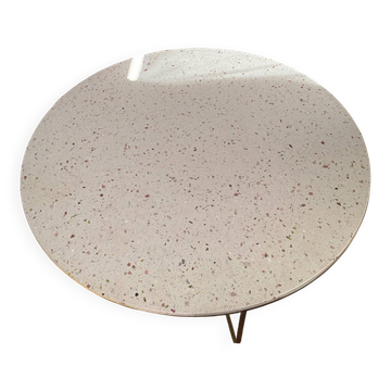 Table basse ronde en terrazzo