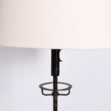 Tripod hammered iron floor lamp, 1960s