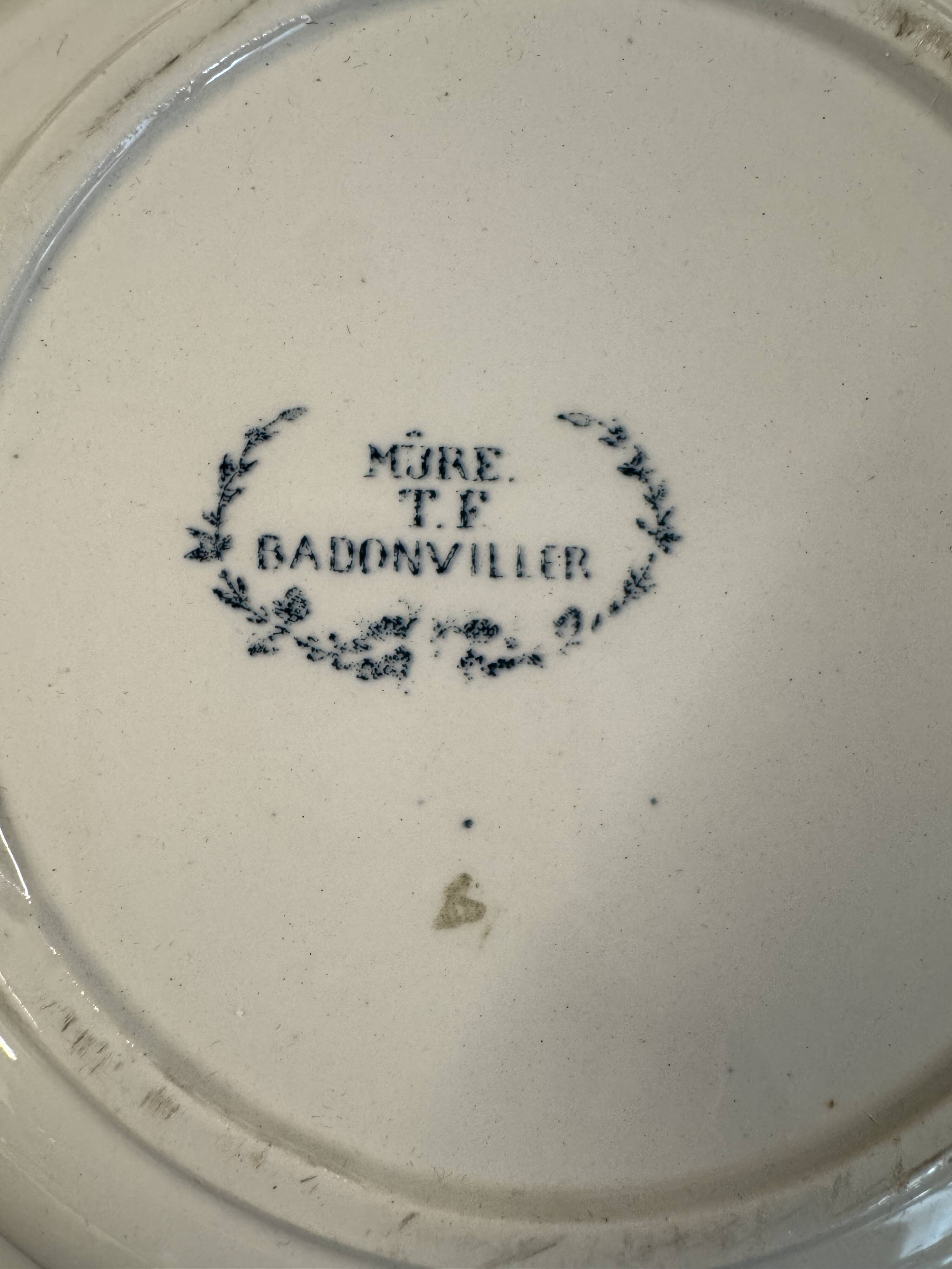 6 deep plates in ironstone "Mûre" Badonviller