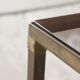 Table coffee in brass, bronze and smoked glass, France, 1950