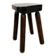 Brutalist stool in solid wood chalet style