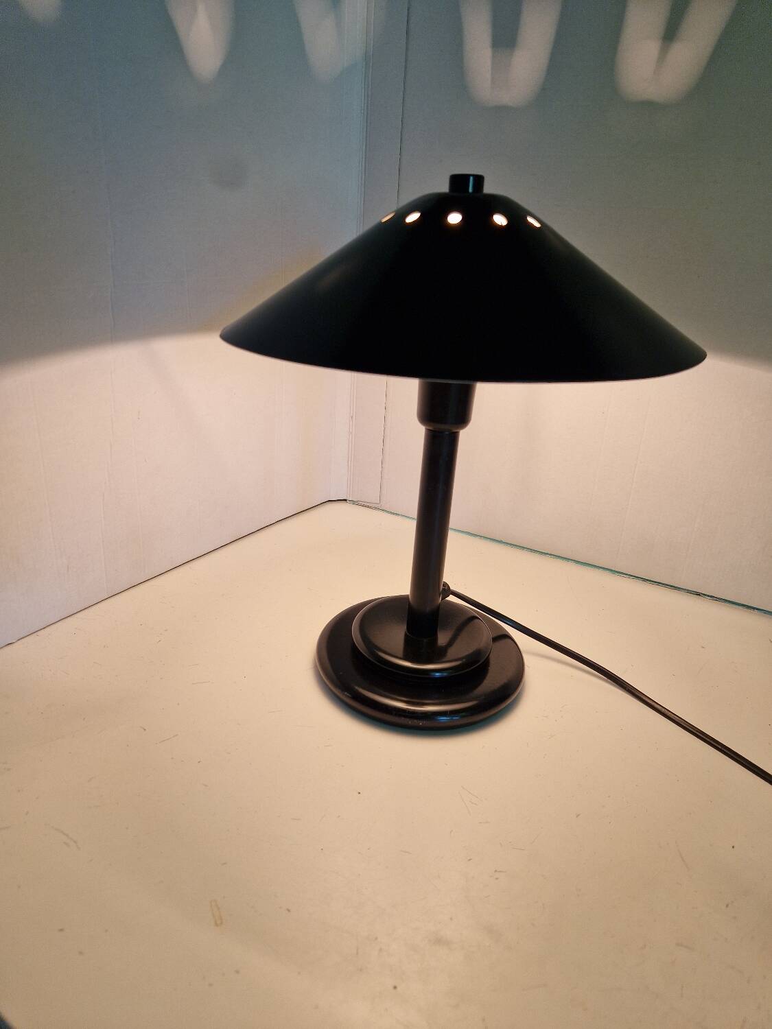 Lampe de bureau champignon Aluminor, années 80