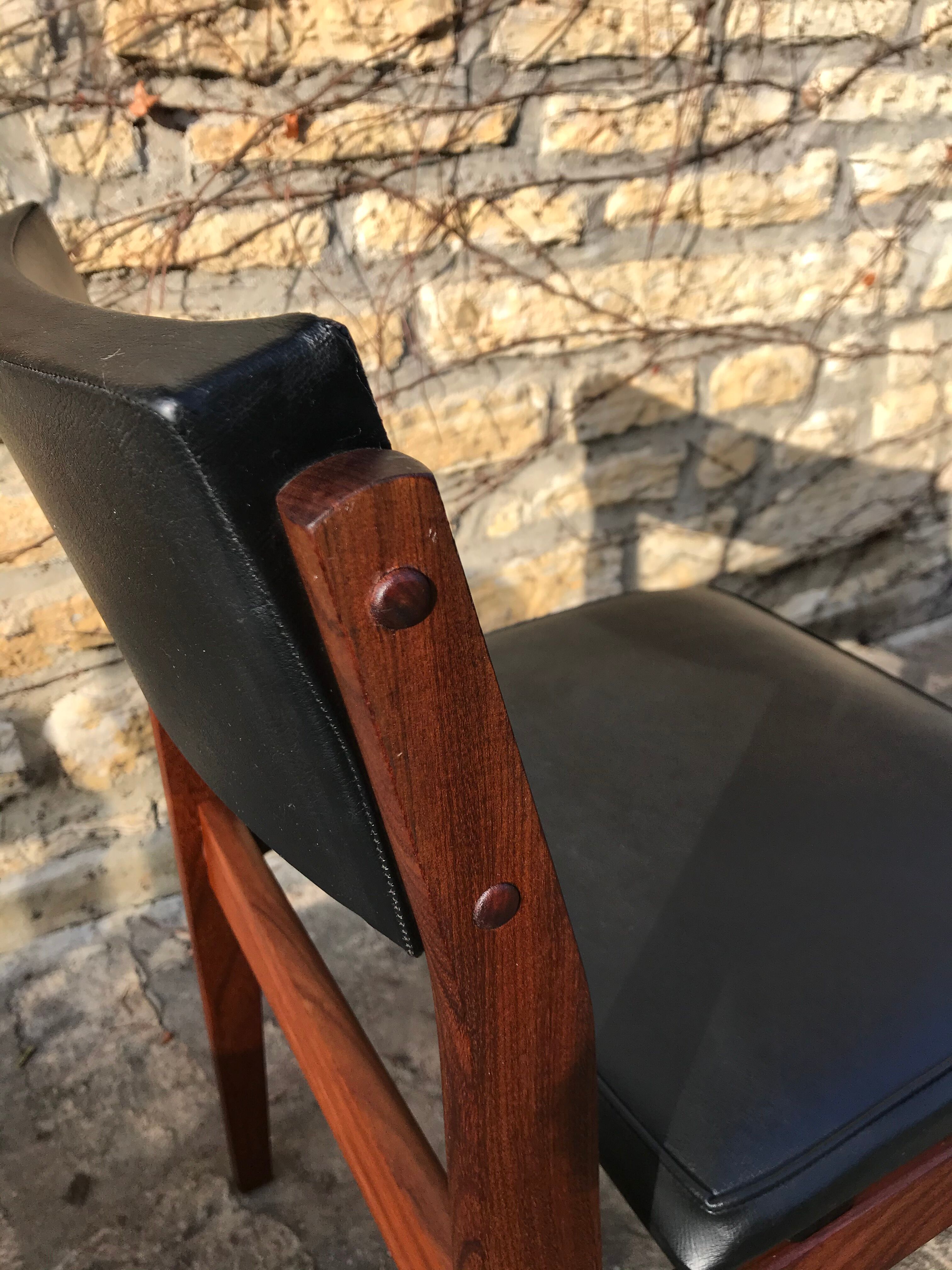 Wooden chair and skai