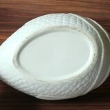 Large white fish shaped ceramic terrine - tureen with lid - Vintage