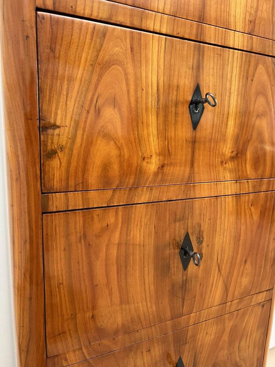 Biedermeier Five-Drawer Chiffonier in Cherry Veneer, South Germany, 1830s